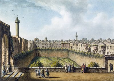 La Piscina di Bethesda, Gerusalemme, pub. da William Watts, 1801 da Luigi Mayer